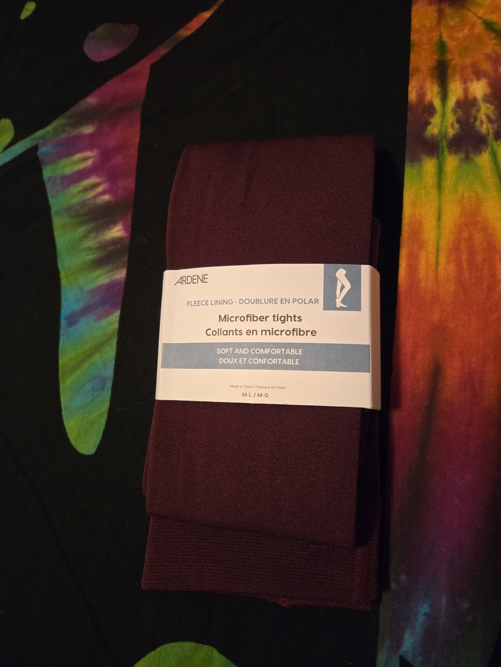 Ardene Burgundy Tights - Picture 2 of 5